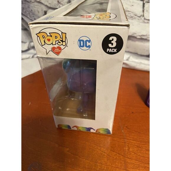 3 Pack Funko Pop Heroes DC Comics Pride Poison Ivy Harley Quinn Robin Figures - Picture 8 of 13
